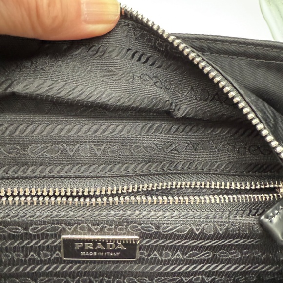 Authentic Vintage Prada BN1057 Tessuto + Spazzolato Nero Tote / Briefcase Black - Picture 11 of 15